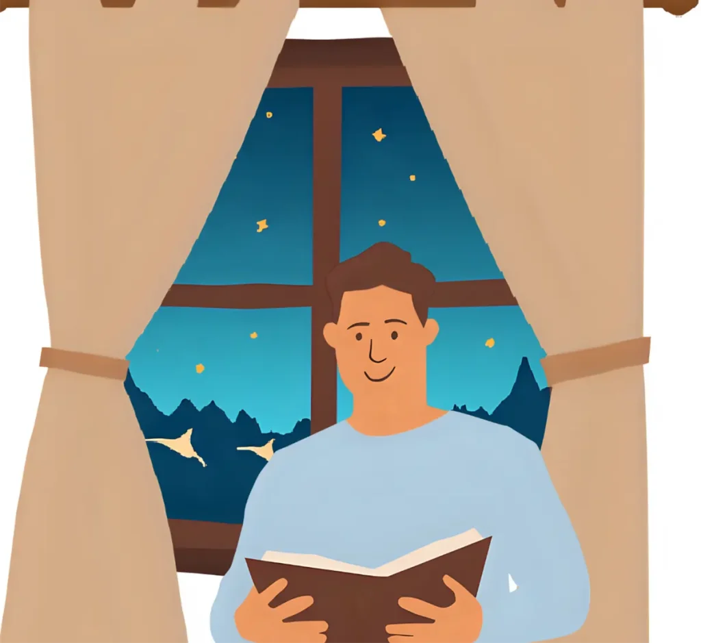 スマホを少しおいて、読書の時間を取るようにしている40代男性
