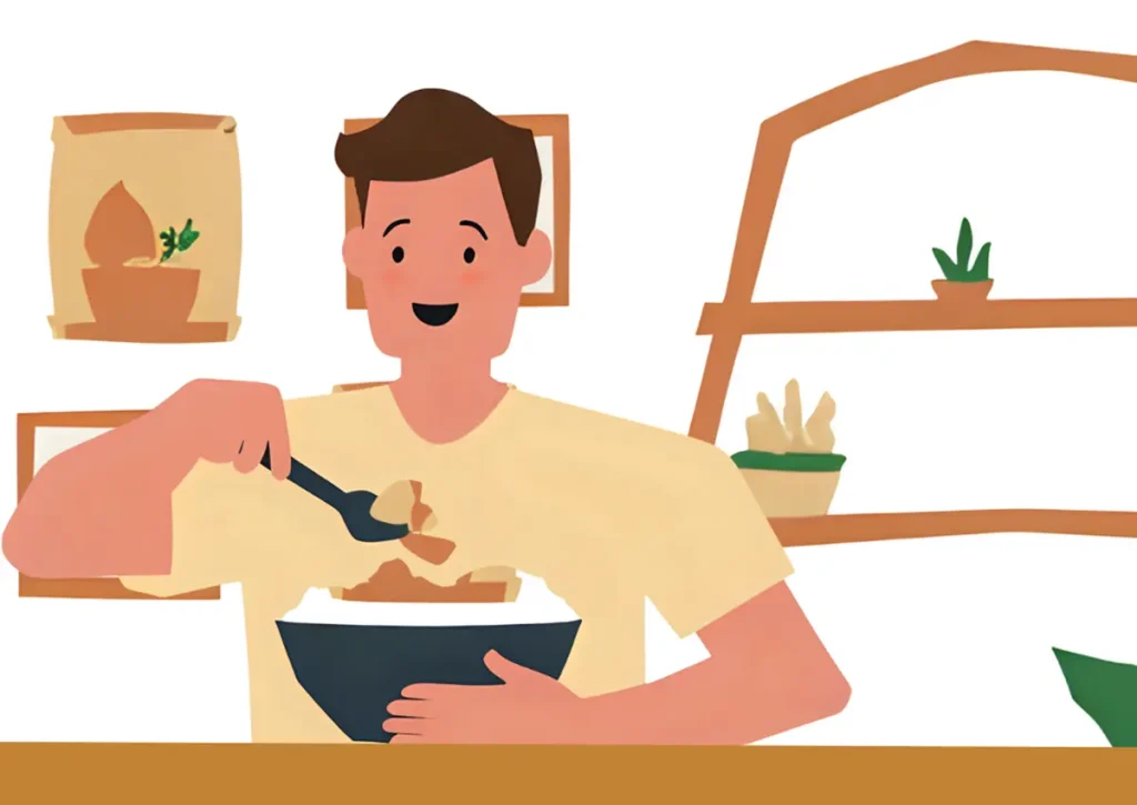 健康のことは考えず、いつも大森のご飯を食べている40代男性