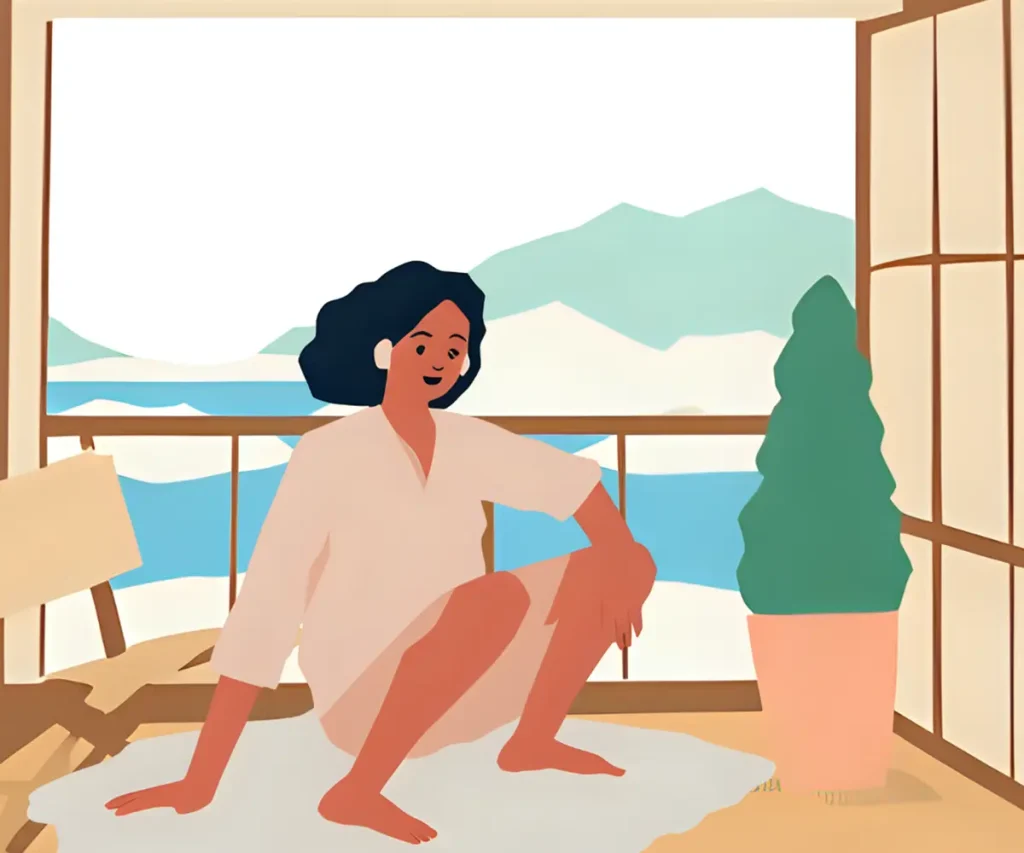 何もしない時間を大切に、ゆる旅を楽しんでいる40代女性
