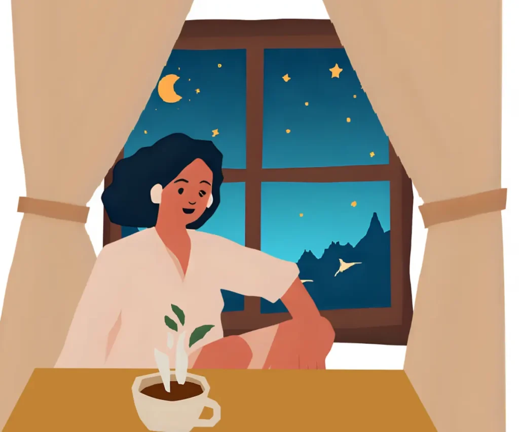 寝る前にコーヒーを飲んでしまっている40代女性