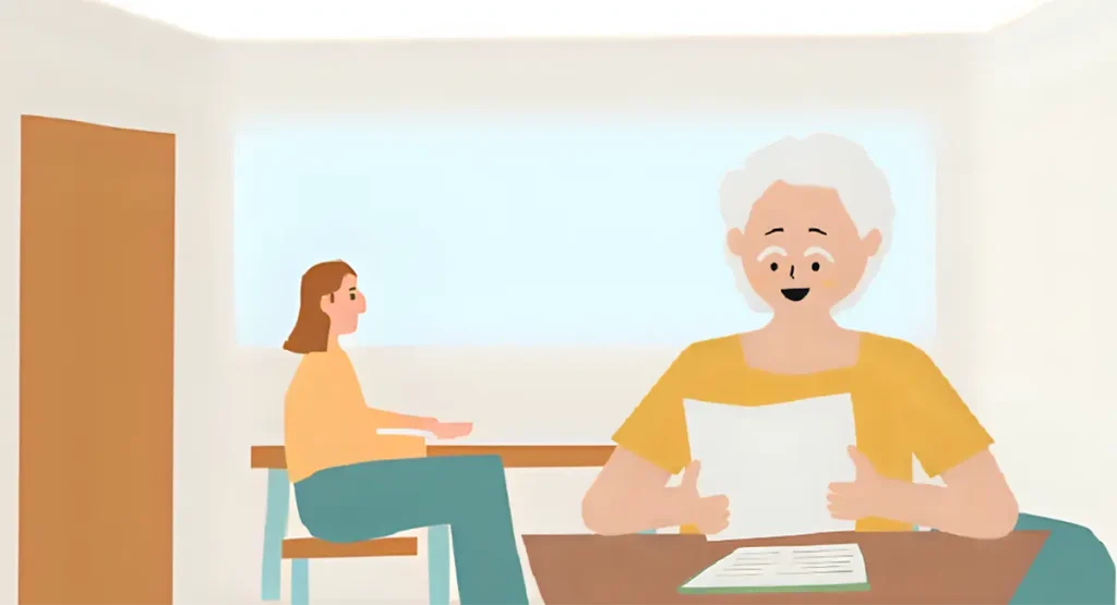 現在は仕事で忙しいが、将来のために一生懸命勉強している40代