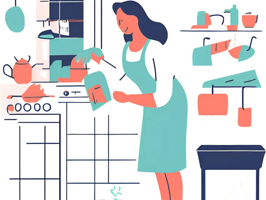 朝のバタバタをなくすために時短グッズを活用している40代の女性