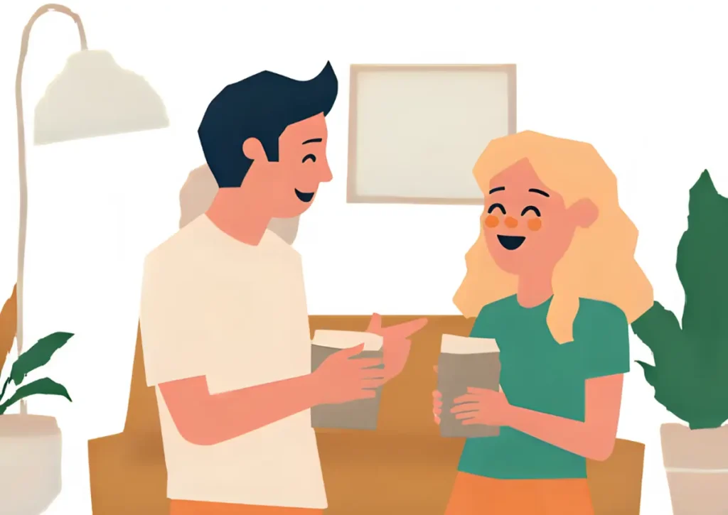 朝やることを整理し、コーヒーを飲む時間が確保できた40代夫婦
