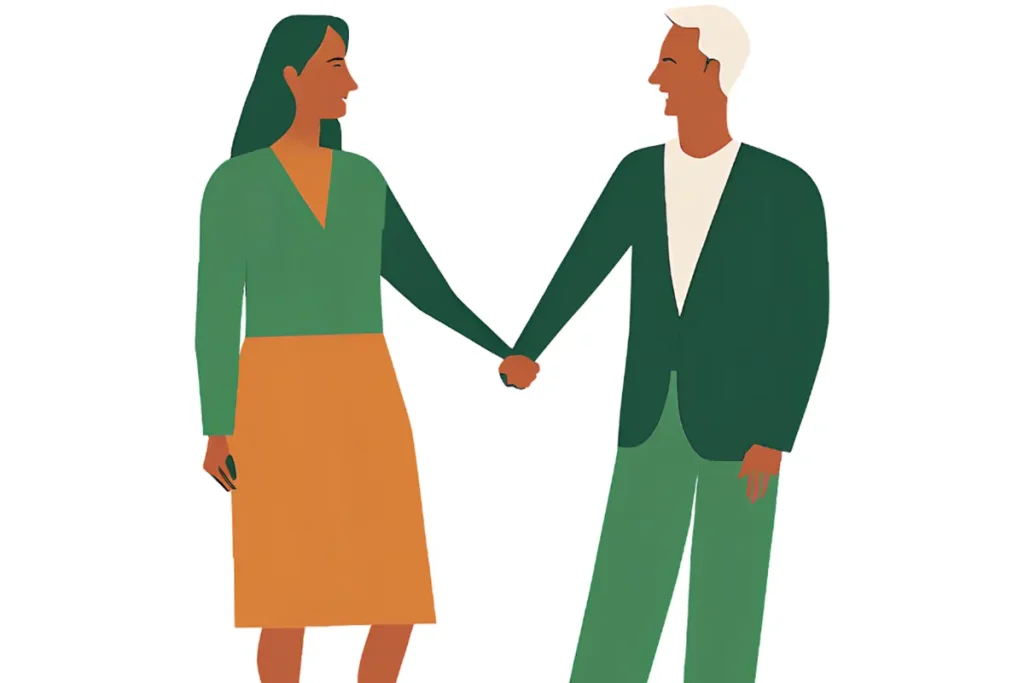 パートナーシップを大切にしたいと考えている40代夫婦