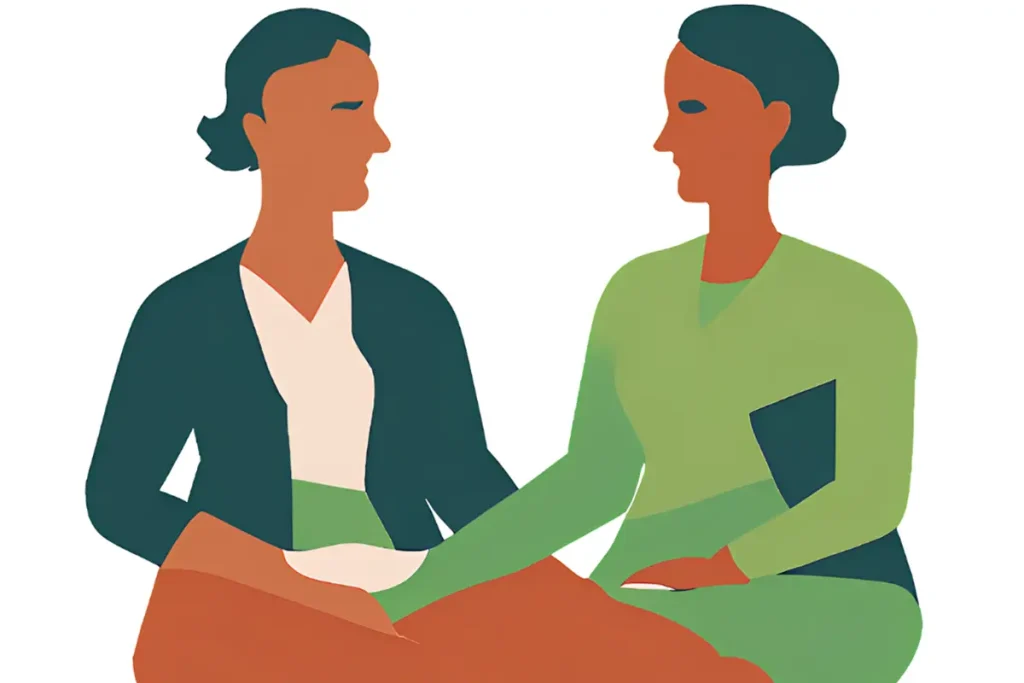 さっきまで喧嘩していたが、仲直りして感情を上手にコントロールしている40代夫婦